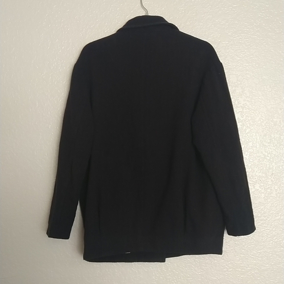 Free people slouchy oversized boyfriend short 2 buttoned coat sz S - Picture 9 of 11